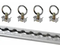 Aluminiumskinne med flyttbare kroker